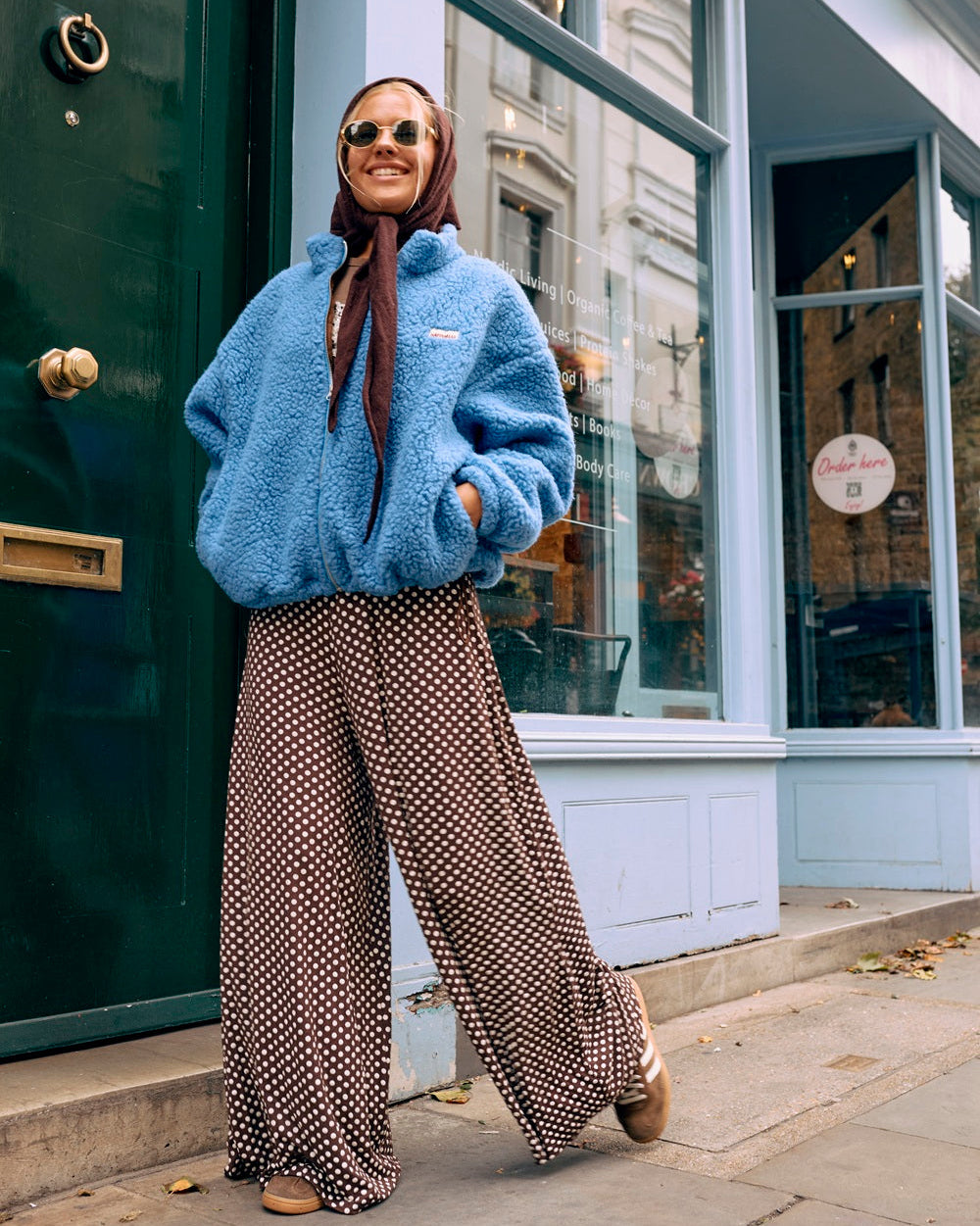 Veste en mérinos - Bleu glacier