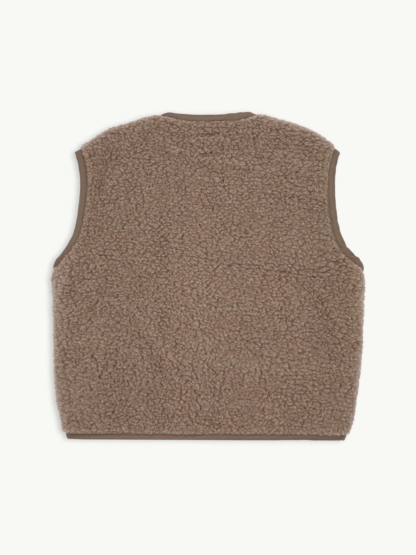 Brown merino wool vest by Mewomee, premium natural wool vest made in Europe for everyday wear
