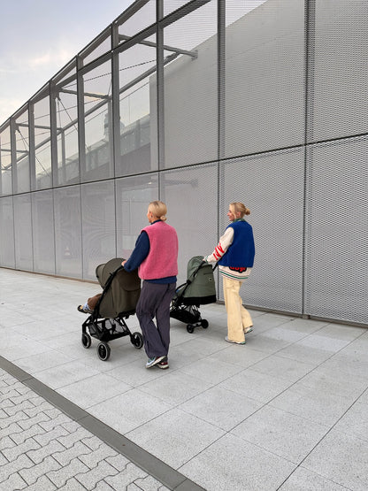 Gilet en mérinos - Rose poudré