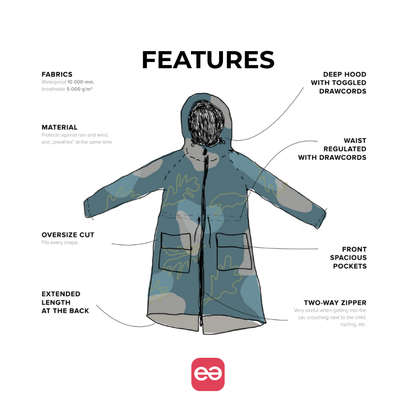 Parka Softshell - Vert Oiseaux