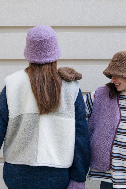 Merino Vest - Cream & Grey