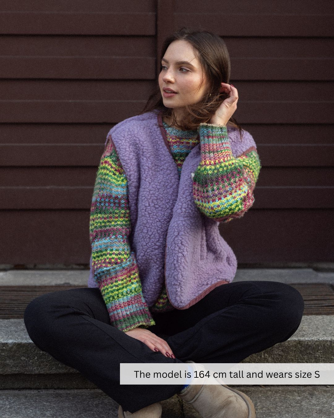 Merino Vest - Lilac Cloud