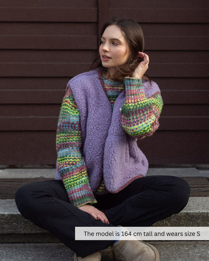 Merino Vest - Lilac Cloud