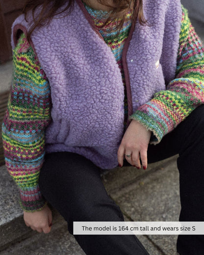 Merino Vest - Lilac Cloud