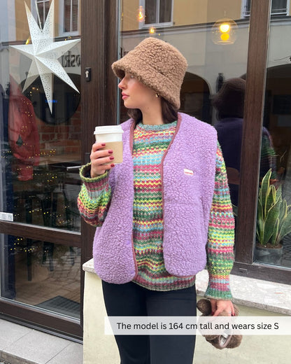 Merino Vest - Lilac Cloud
