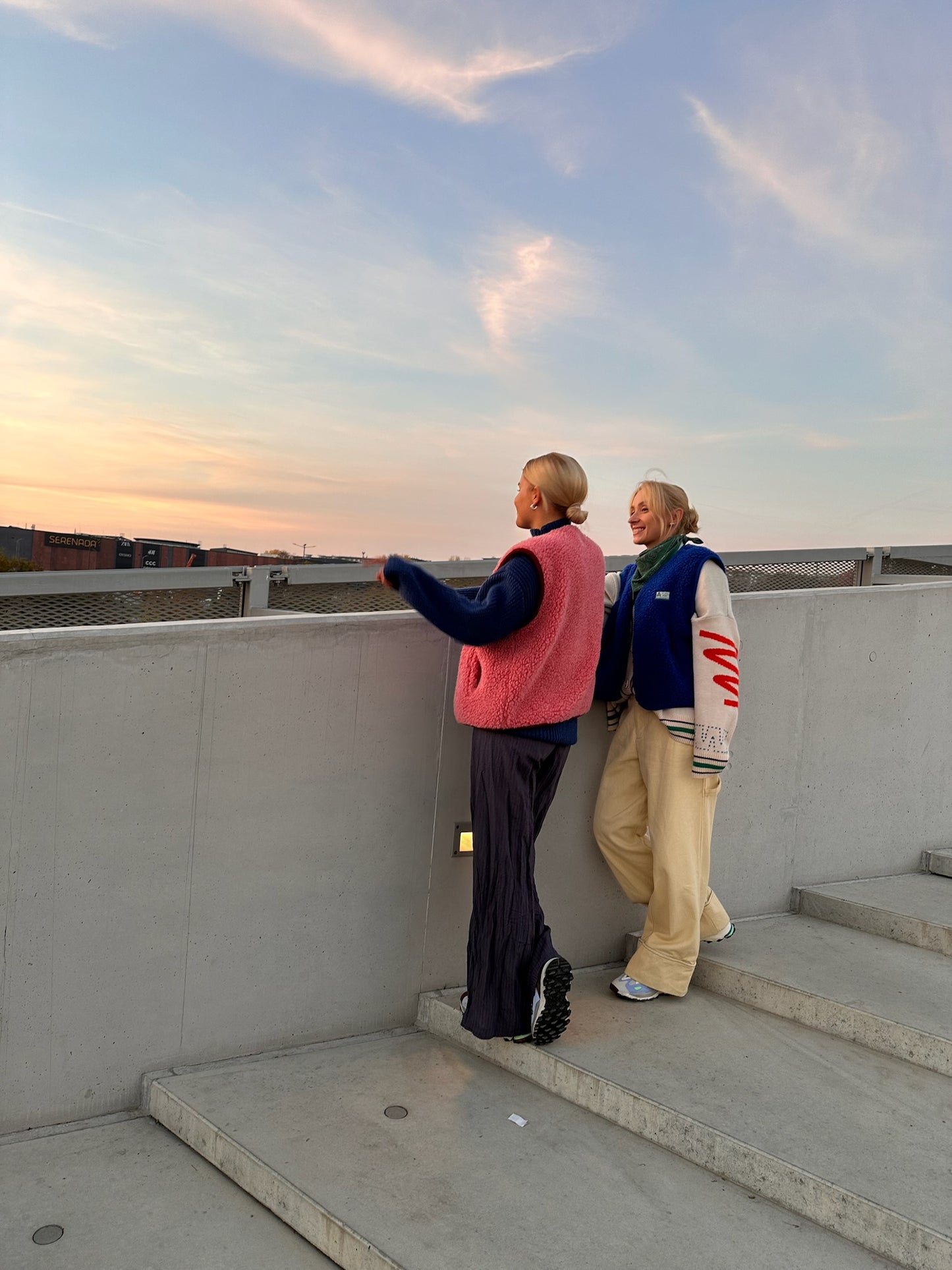 Gilet en mérinos - Rose poudré