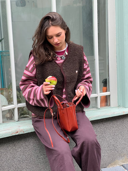 Merino Vest - Chocolate Brown