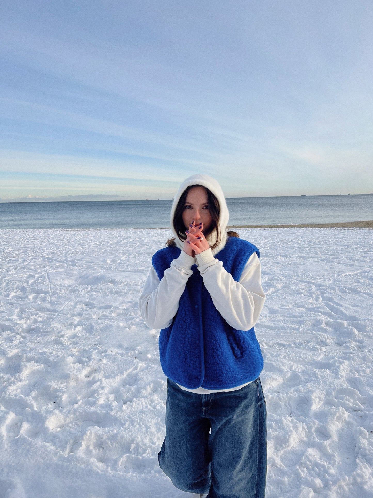 Merino Vest - Cobalt