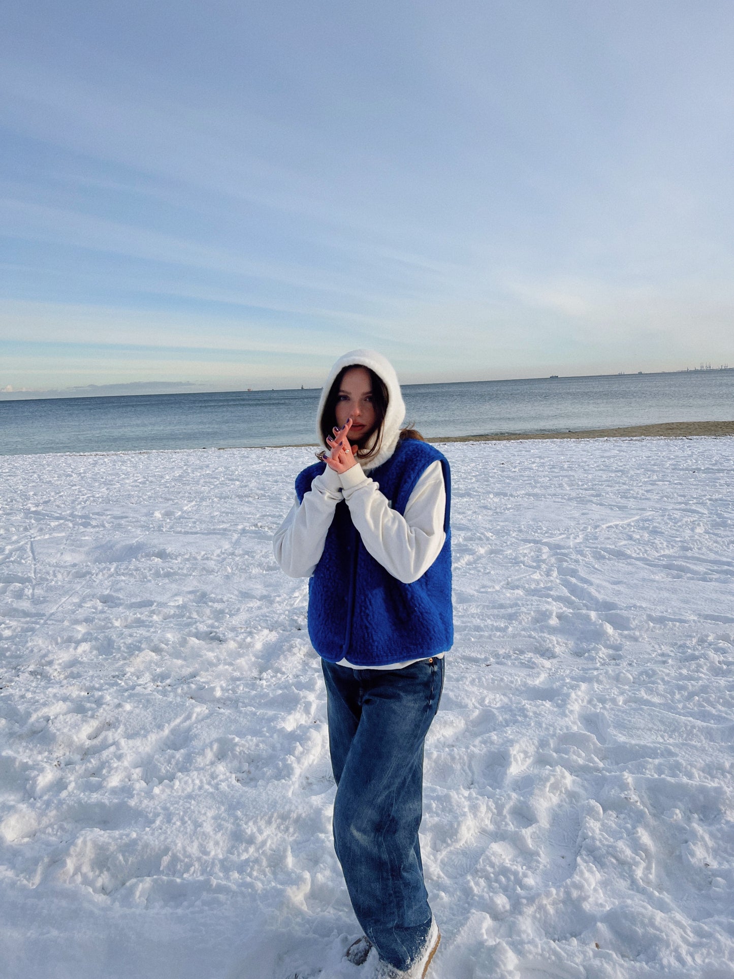 Merino Vest - Cobalt