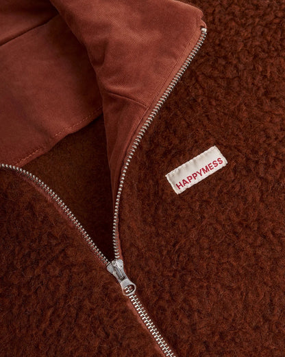 Merino Wool Fleece Jacket - Clay
