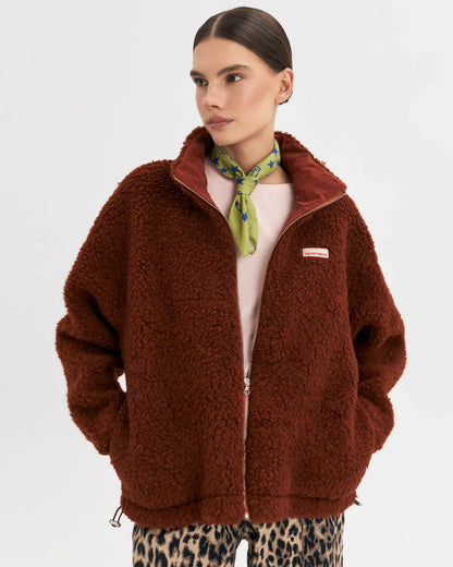 Merino Wool Fleece Jacket - Clay