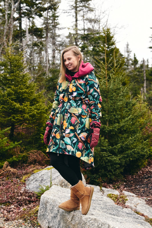 Softshell Coat - Birds Green