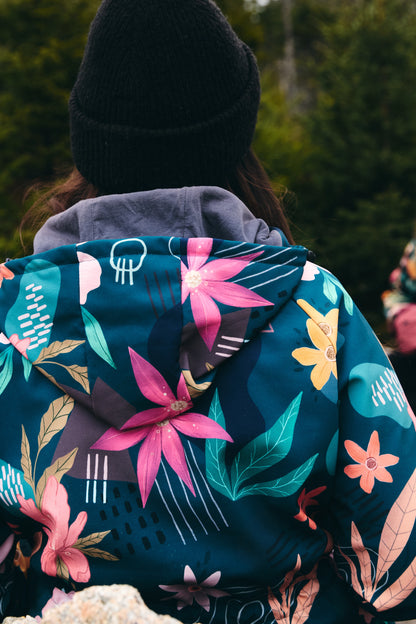Manteau softshell - Fleurs marines