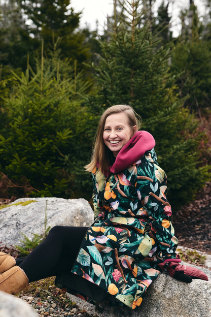 Manteau softshell - Vert oiseaux