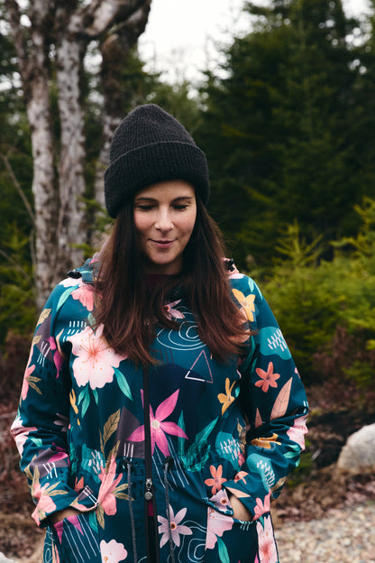 Manteau softshell - Fleurs marines