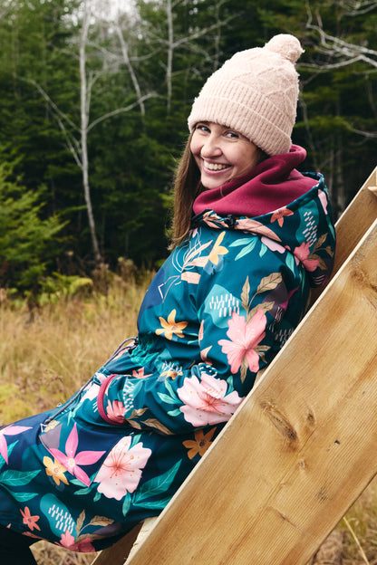 Manteau softshell - Fleurs marines