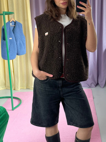 Merino Vest - Chocolate Brown