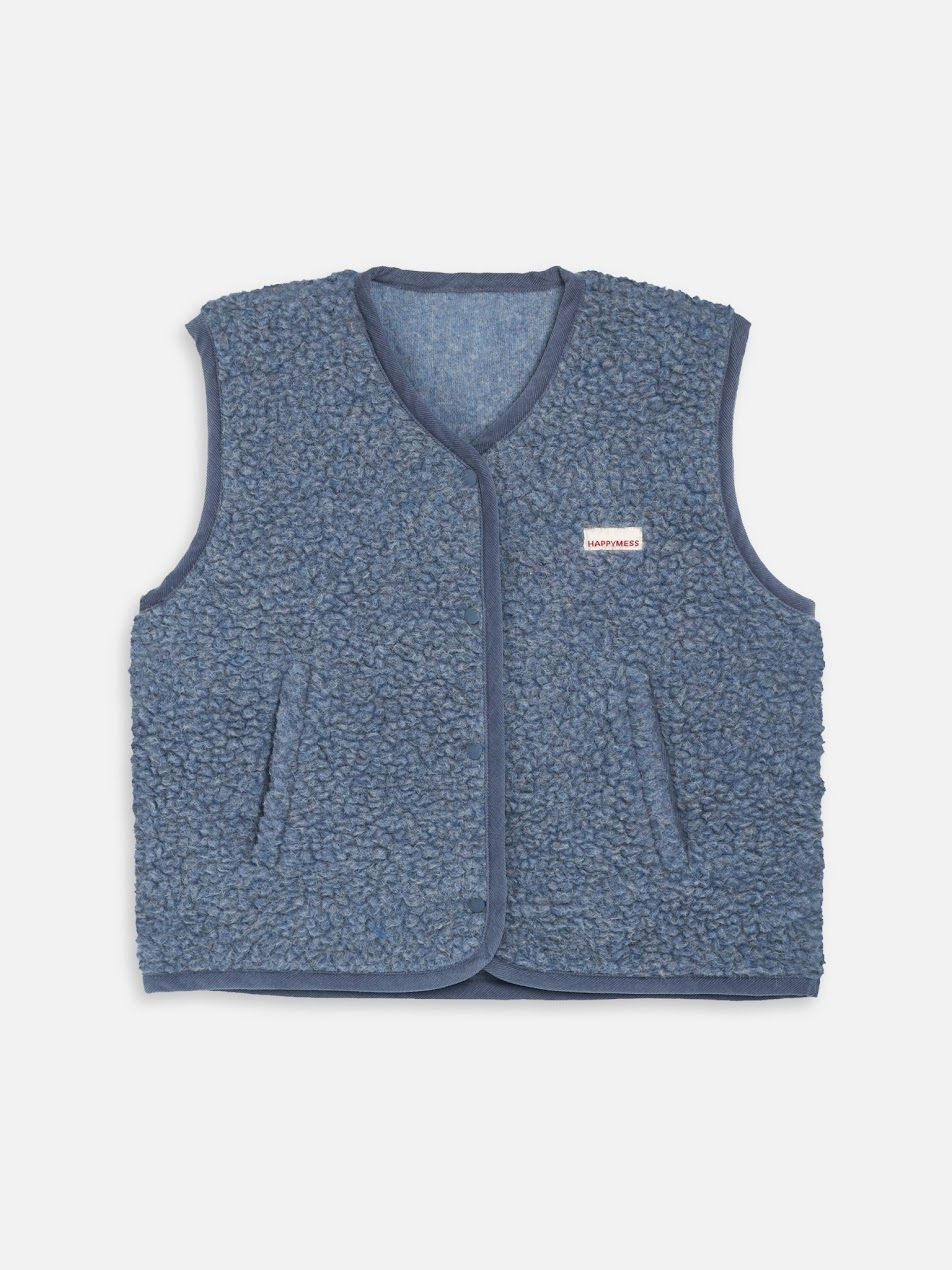 Merino Wool Fleece Vest - Baltic