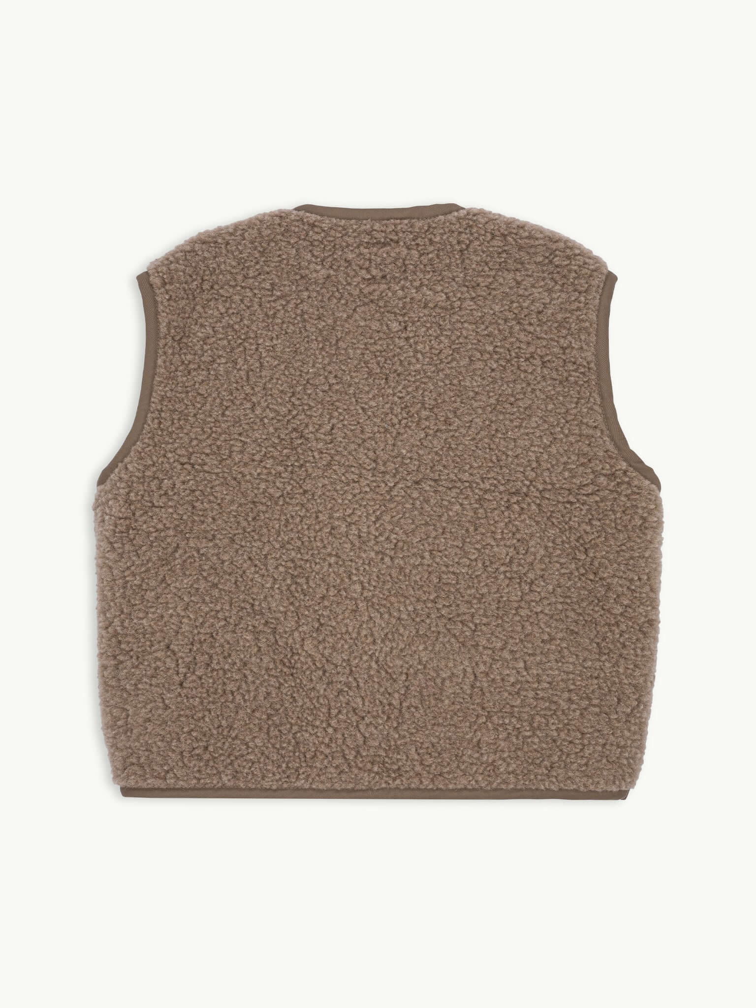 Brown merino wool vest by Mewomee, premium natural wool vest made in Europe for everyday wear
